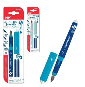 Pióro wymazywalne na naboje + niebieskie wkłady wymazywalne Main Paper
