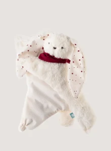 Ciepluś Króliczek Ecru – miś obciążeniowy termofor z naturalnym ziarnem dla niemowląt SZUMISIE