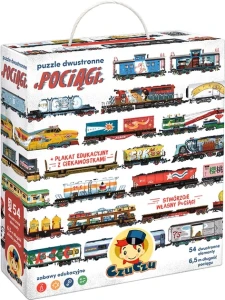 CzuCzu Puzzle dwustronne - Pociągi 5+