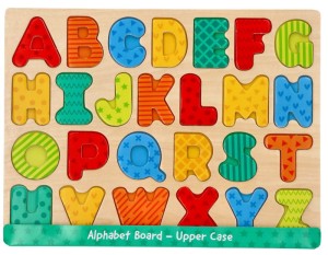 Lelin Puzzle drewniane układanka - Alfabet  duże literki