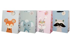 Torebka prezentowa  z brokatem  na prezent 26x32cm - mix