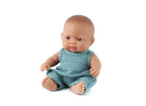 Spodenki muślinowe dla lalki Miniland 21cm Frosty Green