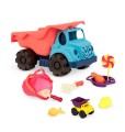 Olbrzymia wywrotka + zabawki plażowe Red B.Toys zestaw zabawek do piasku wiaderko grabki łopatka foremki.jpg