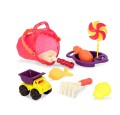 Olbrzymia wywrotka + zabawki plażowe Red B.Toys zestaw zabawek do piasku wiaderko grabki łopatka foremki 1.jpg