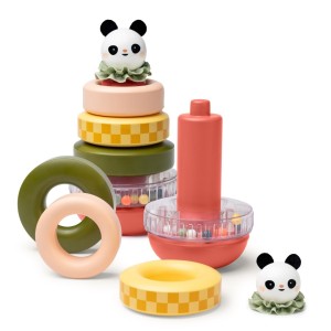 Taf Toys Wieża Sensoryczna Panda do Układania – zabawka edukacyjna Montessori