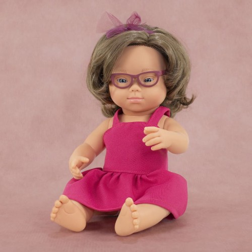 Lalka dziewczynka Europejka DS z okularami 38 cm My Friends & Me, Miniland Dolls 4.jpg