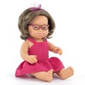 Lalka dziewczynka Europejka DS z okularami 38 cm My Friends & Me, Miniland Dolls.jpg