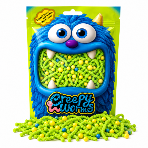 Creepy Worms Green - magiczne robaczki do sztuczek i gier
