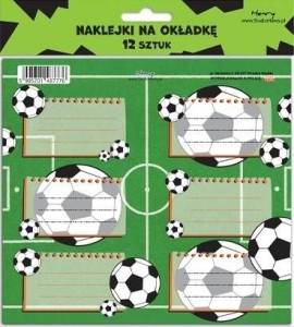 Naklejki na zeszyty- PIŁKA (12szt)