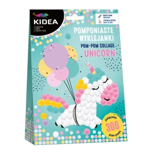 KIDEA Wyklejanki Pomponiaste Unicorn – kreatywny zestaw - wyklejanka z pomponów