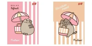 Pusheen Zeszyt A4 32 kartki dwukolorowa do nauki pisania 2 linie – klasa 1-3