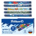 Pelikan Naboje do pióra wiecznego 5szt długie niebieskie Design