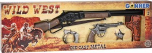 Gonher Zestaw kowbojski strzelba, pistolet + akcesoria