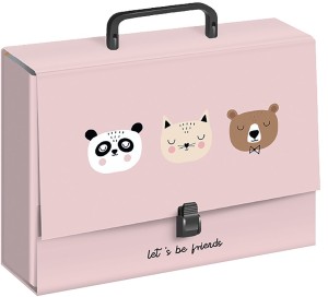 Interdruk BEBE Friends Girls - twarda teczka C4 z rączką 8 cm