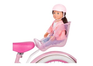 Fotelik i kask dla lalki na rower  dziecięcy – OG Carry me bicycle seat OUR GENERATION