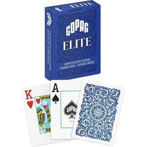 Karty do gry w pokera COPAG ELITE - Niebieskie - Jumbo Index