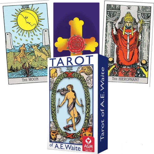 Tarot of Rider A.E. Waite Mini, niebieska edycja 5.jpg