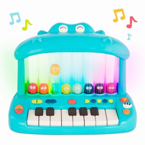 B.Toys Hippo Pop Play Piano - KEYBOARD ze SKACZĄCYMI PTASZKAMI