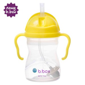 Bidon ze słomką 240 ml - cytrynowy b.box