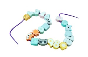 Korale do nawlekania pastelowe zwierzaki Adam Toys