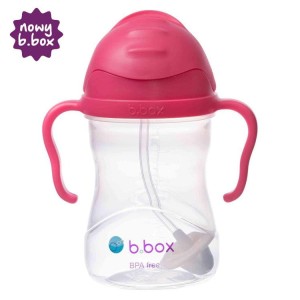 Bidon ze słomką 240 ml - malinowy b.box